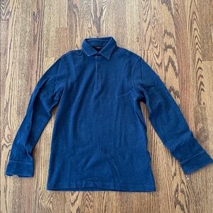 Massimo Dutton - Men’s Navy Long Sleeve Polo Shirt